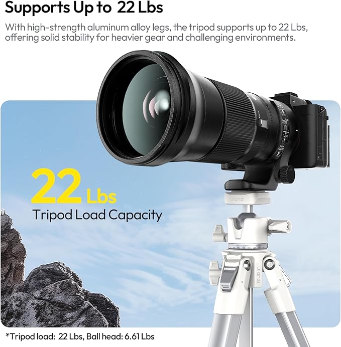 ULANZI HD02 Magic Arm Super Clamp Kit and Ombra Ⅱ Camera Travel Tripod White