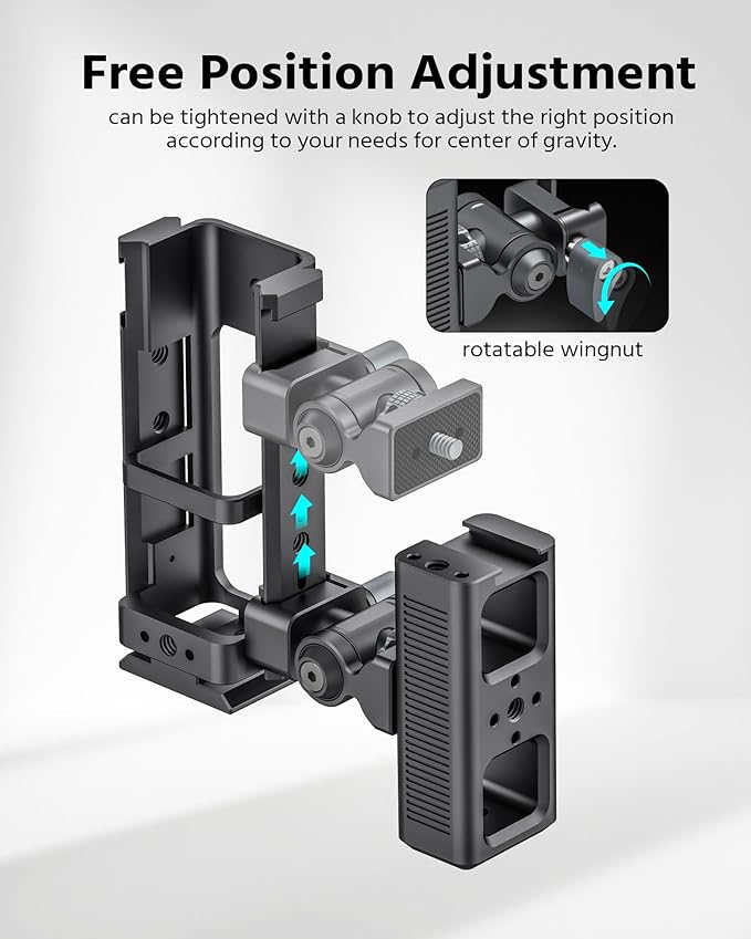 77mm/3.03" Mini Multi Functional Rotatable Side Handle with NATO Clamp for Pocket 3 Cage, Phone Cages Rigs – Perfect for Live Streaming and Video Shooting