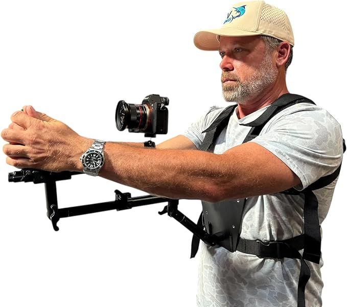 Glide Gear SNC 500 360° Rotating Snorricam Camera Rig for POV Filmmaking – Body-Mounted Stabilizer for DSLR/Mirrorless Cameras – Adjustable Fit, Modular Mounting, Action Scene & Music Video Shots