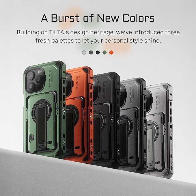 Tilta Khronos Case Compatible with iPhone 16 Pro Max – Titanium White | Mobile Filmmaking Accessories | Phone Camera Cage | Phone Video Rig TK-IP16-PMFC-TW