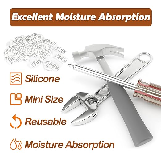 Silica Gel Packets - 100 PCS 2 Gram Desiccant Packs for Storage Dry Packets for Electronic Products Jewelry Cameras Clothes Books Iron Tools Precision Instruments