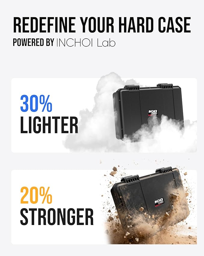 Travel Waterproof Hard Case for DJI Osmo Pocket 3 Accessories/Creator Combo/Power Expansion Combo/DJI Pocket 3 Video Camera/Vlogging Camera Storage (Case&Foam Only)