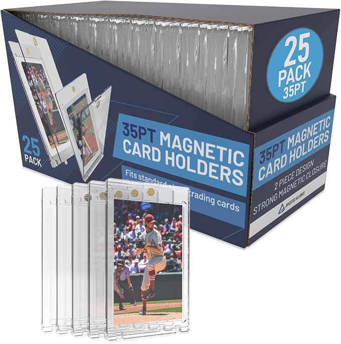Premium 35PT - 360PT Magnetic Card Holder Case | Magnetic Trading Card Holder, Pro Sports, Football, Basketball, Baseball, MTG & TCG U-V Hard Protectors With Ultra Clear Design Display For Collectors.