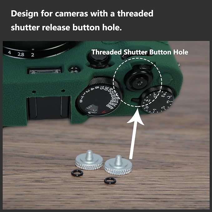 5 Pack Shutter Release Button,Pure Copper Knurled Concave Surface Camera Button for Fuji X-M5 XT50 X-T5 X-T4 X-T3 X-T2 X-T30 X-T30 II X-T20 X-T10 X100VI X100V X-E3,for Nikon DF Zf (Silver)