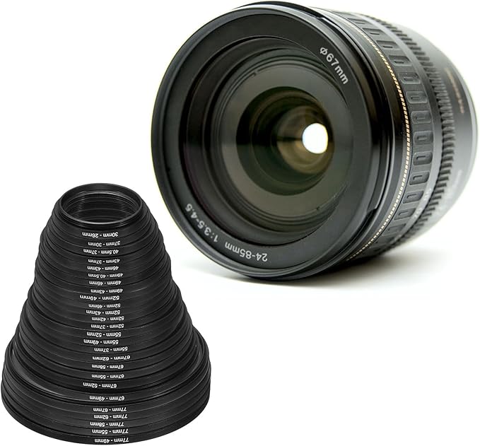 PATIKIL 30mm-26mm Metal Step Down Ring, Camera Lens Filter Adapter Ring Aluminum Filter Adapter Ring for Camera Lenses Hood, Black
