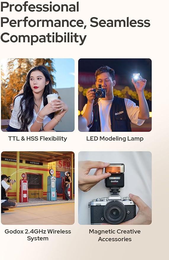 Godox IT32 TTL Camera Flash with X5C Flash Trigger for Canon Cameras,Magnetic Hotshoe&Trigger 2-in-1,Colorful Touch Screen,Rotatable Flash Head,X System TTL&HSS,LED Modeling Light,Creative Accessories