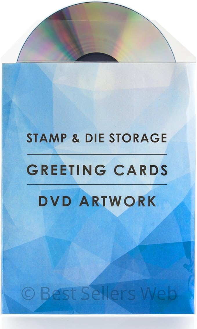 100 Big CPP Clear Plastic Sleeve with Flap 100 Micron (Fits 14mm DVD Case Artwork)