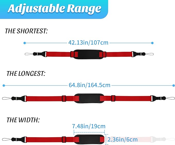 Padded iPad Binocular Camera Shoulder Strap, Nylon Neck Lanyard Strap for Tablet Case Crossbody Laptop Luggage Bag