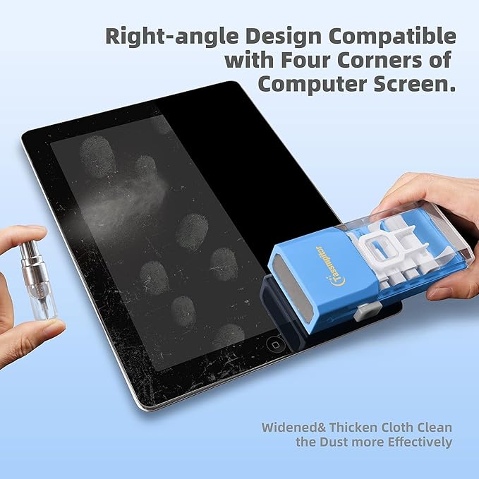 Laptop Cleaning Kit, All in 1 Keyboard Cleaning kit for MacBook iPad iPhone, Compact Keyboard Cleaner with Brush and Spray for Tablet, Airpods, Earbud, Computer Screen, PC Monitor, SkyBlue