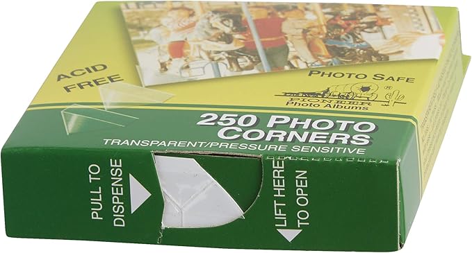 Pioneer PCR-1 Photo Corners Self Adhesive, Clear, 250-Pack,Multicolor