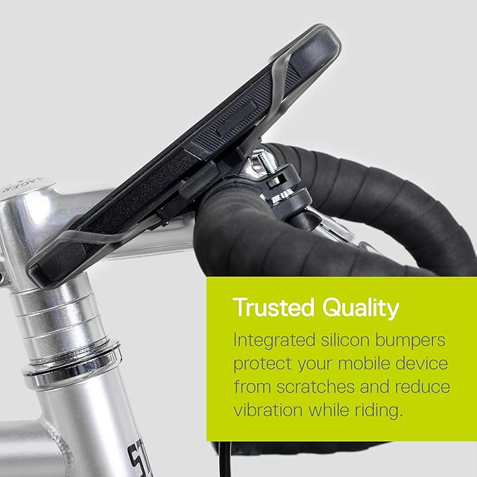 Delta Bike Phone Mount Cycle - Xmount Bicycle Phone Holder Adjusts to Any Handlebar & Fits Any Phone or iPhone - Easily Accessible Bike Accessories for Adult Bikes