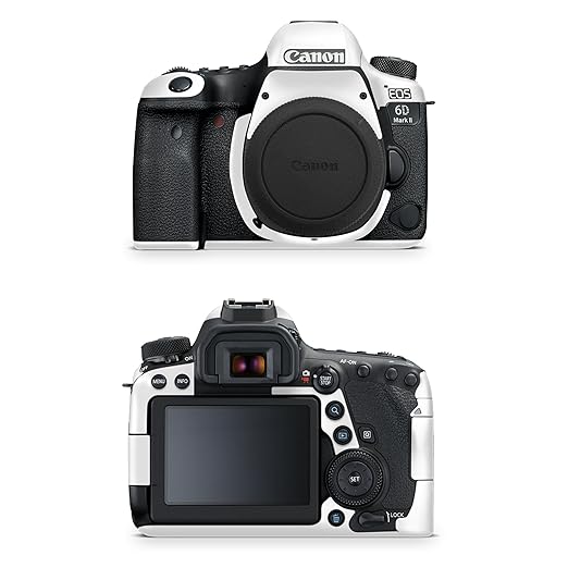 Camera Skin Compatible with Canon EOS 6D Mark II Camera (2017) - Solid White - Premium 3M Vinyl Protective Wrap Decal Cover - Easy to Apply | Crafted in The USA by MightySkins
