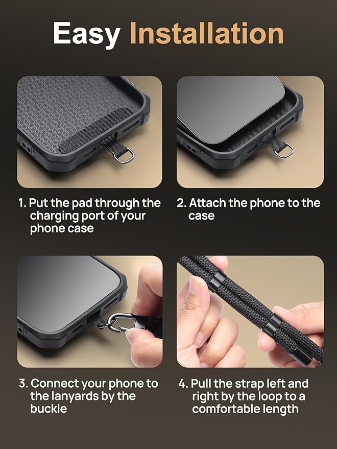 Vihibii for iPhone 14 Pro Max Case with Crossbody Lanyard Strap, Build-in Card Holder (4 Cards) [RFID Blocking] & Slide Camera Cover, Military Grade Drop Protection, Hard Back & Soft Edge Case, Black