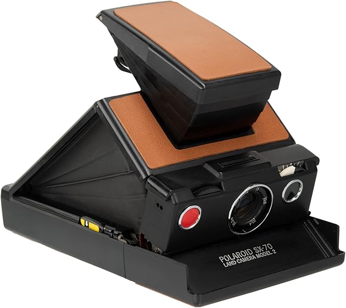 Polaroid SX-70 Land Camera Model 2 – Black Edition | Refurbished Folding SLR Instant Camera | Manual Focus | Uses SX-70 Film (Renewed)