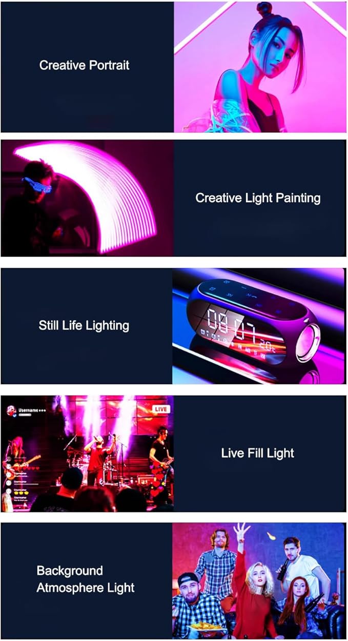 Selfie Ring Light, Handheld Ring Selfie Light Kit, USB-Powered Portable Ring Light, LED Mobile Video Stabilize for Camera, Smartphone, YouTube, TikTok Video Recording, Makeup (YM200 RGB)