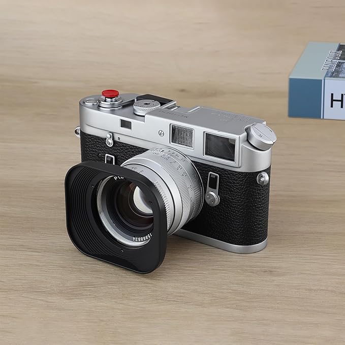 Haoge LH-ZV02 Square Metal Lens Hood for Carl Zeiss Biogon T* 2/35 35mm f2 ZM, C Biogon T* 2.8/35 35mm f2.8 ZM, Planar T* 2/50 50mm f2 ZM; Voigtlander NOKTON CLASSIC 35mm f1.4 VM, 40mm f1.4 VM as LH-6