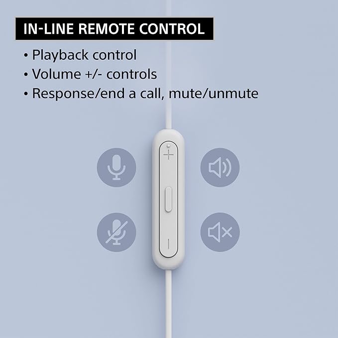 Sony IER-EX15C USB-C Plug, Wired in-Ear Headphones for iPhone and Android Phones, with Built-in Multi-Function Button, Volume and Mic Control, Supports USB Audio Class 1.0 Devices, Black