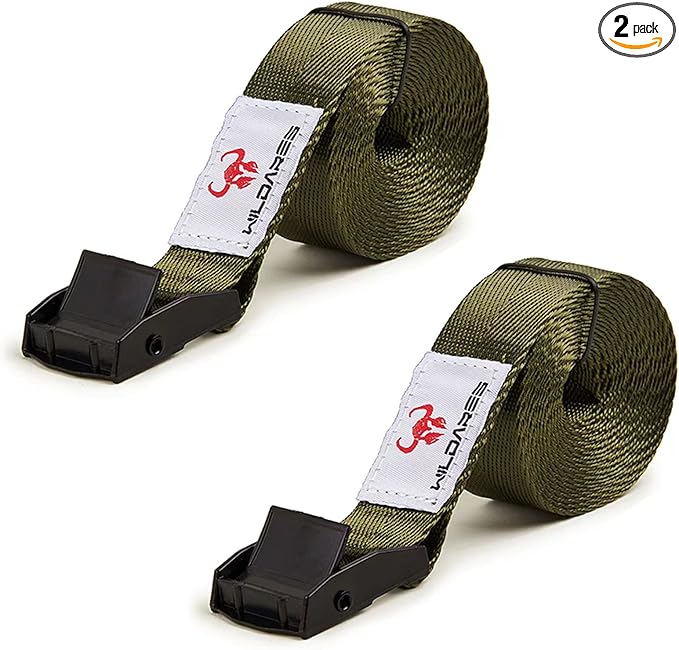 WILDARES 1" x 6.6' Trail Cam Strap,Game Camera Straps,Trail Camera mounting Straps,1800 lbs,Heavy-Duty,Tree Belts,Durable Nylon Fiber,Long-Lasting Alloy Buckle,Pack of 2