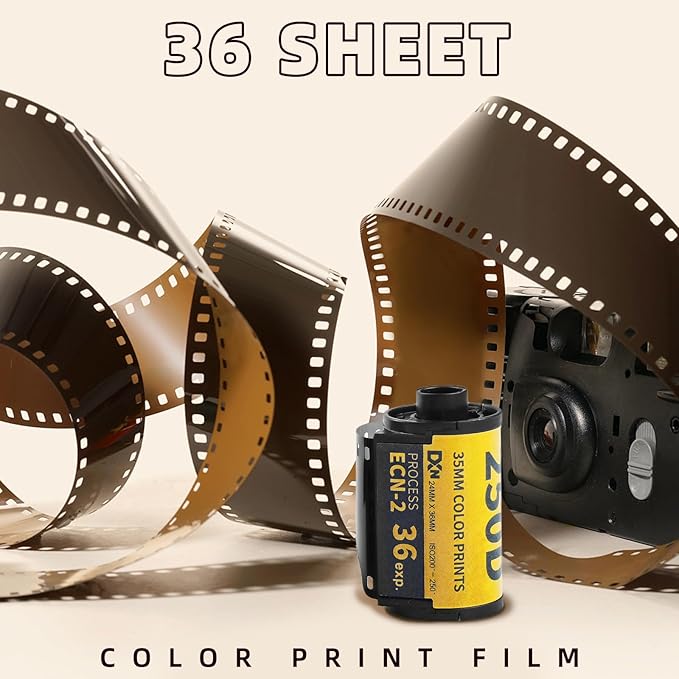 Color Print Film,35mm ECN 2 Process Colour Print Camera Film Roll,for 135 Camera Photo Accessories (36 Sheet)