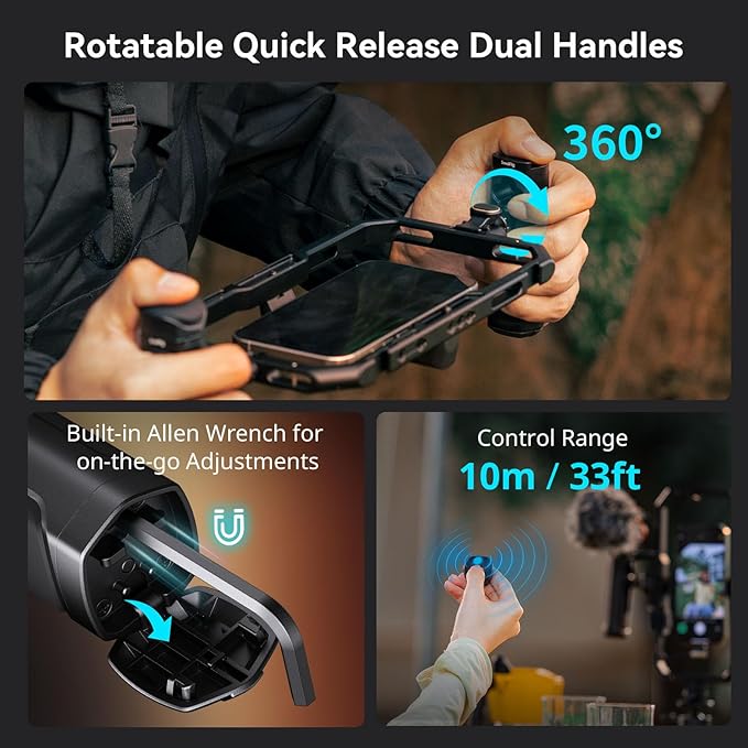 Bundle: SmallRig All-in-One Universal Quick Release Phone Video Rig Kit Pro 4704+67mm Magnetic Filter Ring Adapter 4843+67mm Magnetic Variable ND Filter ND2-ND32 (1-5 Stops) 4581