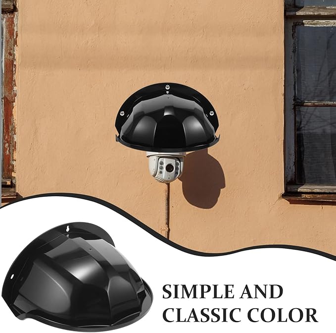 OSOLADY Security Camera Rain Cover Outdoor Waterproof Plastic Protector Shield for Black Weatherproof Shield for Outdoor Monitoring
