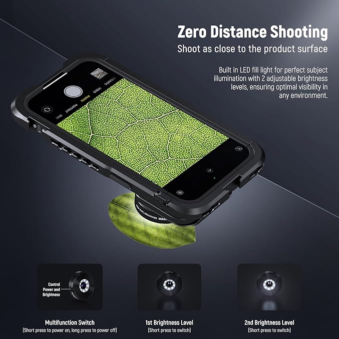 NEEWER 18mm HD 100° Wide Angle Lens 0.5X Magnification for Phone, Compatible with Sandmarc SmallRig iPhone Samsung Phone Cage with 17mm Lens Mounts, LS-32