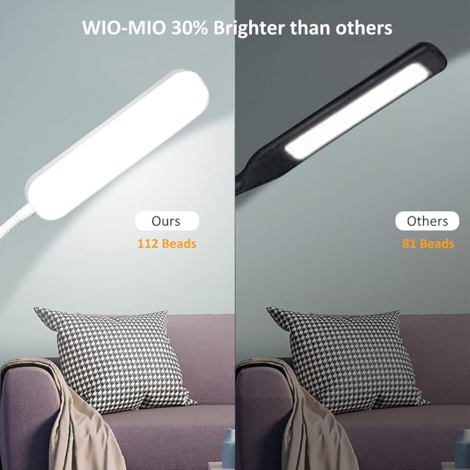 Floor Lamps, 15w/1000lm Bright LED Floor Lamp with Stepless Adjustable 3000K-6000K Colors and Dimmer, Remote and Touch Control Reading Lamp, Adjustable Floor Lamp for Living Room