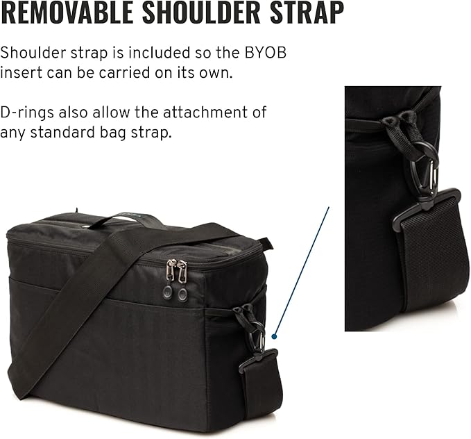 Tenba BYOB 13 Camera Insert - Turns any bag into a camera bag for DSLR and Mirrorless cameras and lenses – Black (636-632)