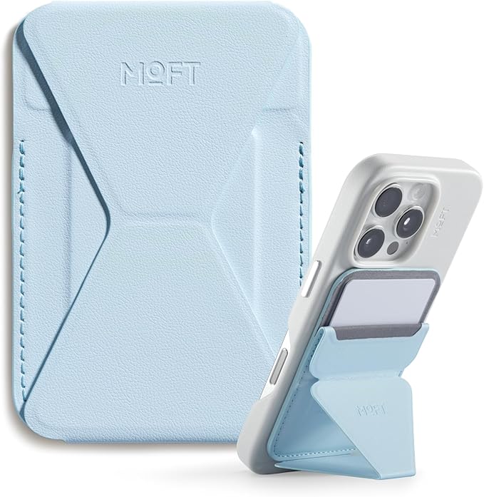 MOFT Magnetic Wallet Stand Compatible with iPhone 17/16/15/14/13/12 Series, Angle Adjustment & Magsafe Compatible MOVAS Phone Stand,Soothing Mist