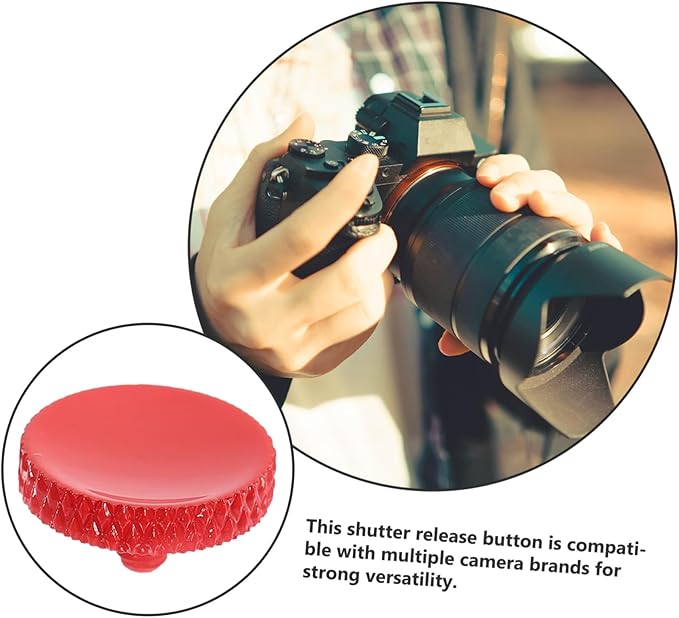 NUOBESTY 2pcs Aluminum Alloy Shutter Release Button Camera Shutter Button for Easy Picture Taking Compatible Multiple Camera Brands