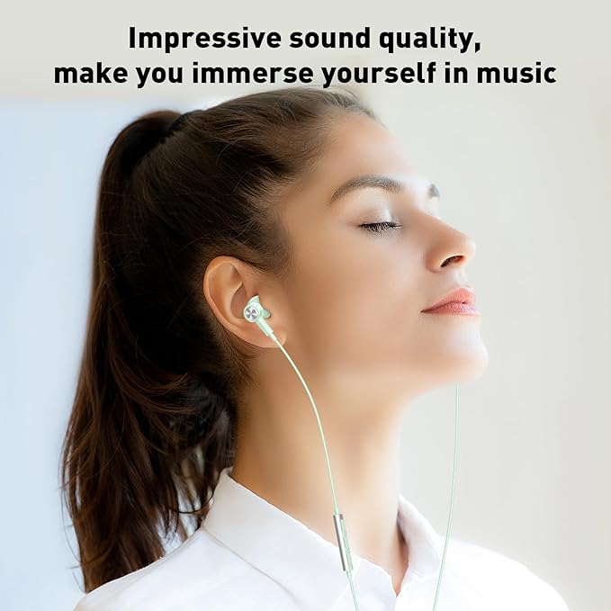 USB C Headphones Wired Type C Earphones for Samsung/Galaxy S26 S25 S24 Plus S23 S22 S21 S20 Note 20 Ultra DAC Magnetic Corded Earbuds for iPhone 15 16 16e 17 Air for Apple/Android Ear Buds Mint