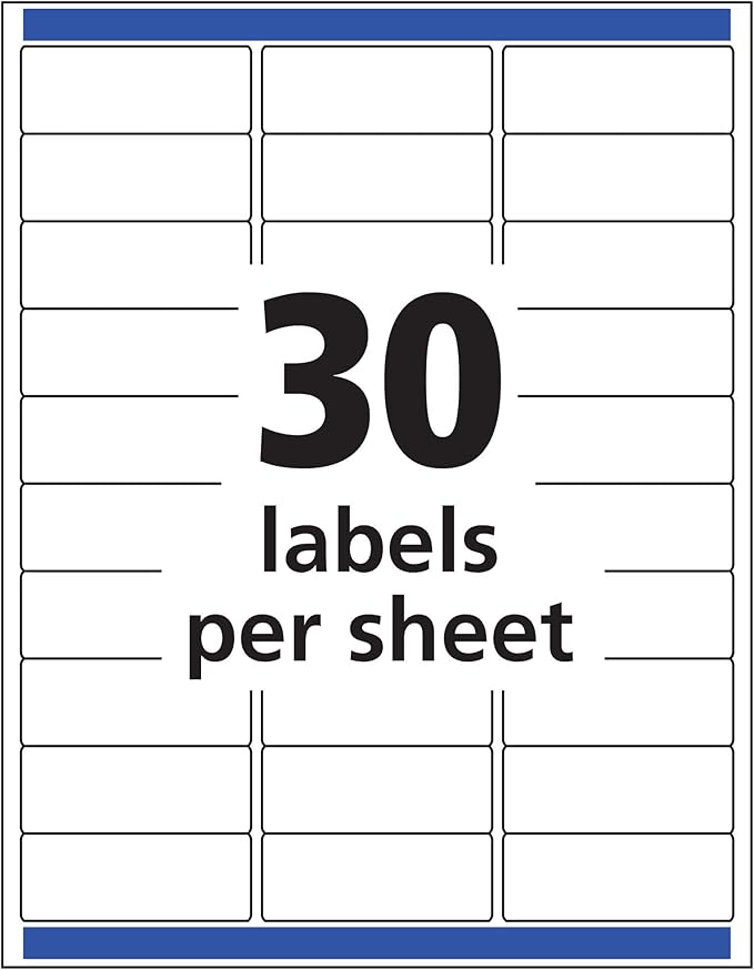 Avery Printable Address Labels with Sure Feed, 1" x 2-5/8", Matte Clear, 300 Blank Mailing Labels (18660) (Pack of 2)