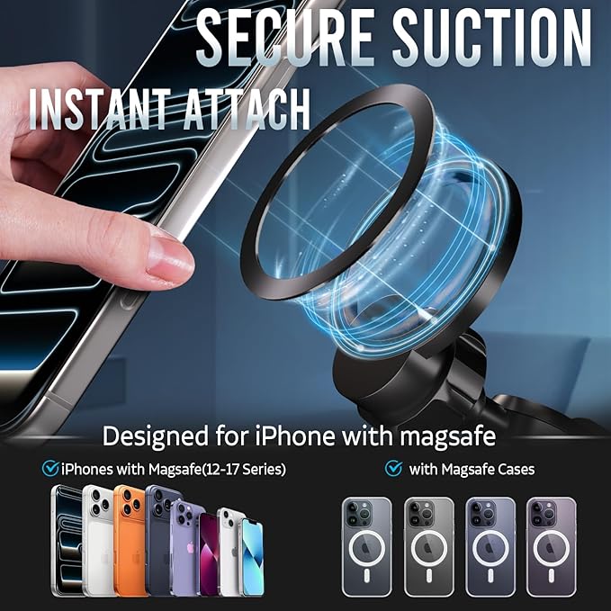 Magnetic Phone Floor Stand, Aluminum iPhone Overhead Stand with Adjustable Arm & Remote for Multi-Angle Creative Shooting, Stable Stand for iPhone/Android