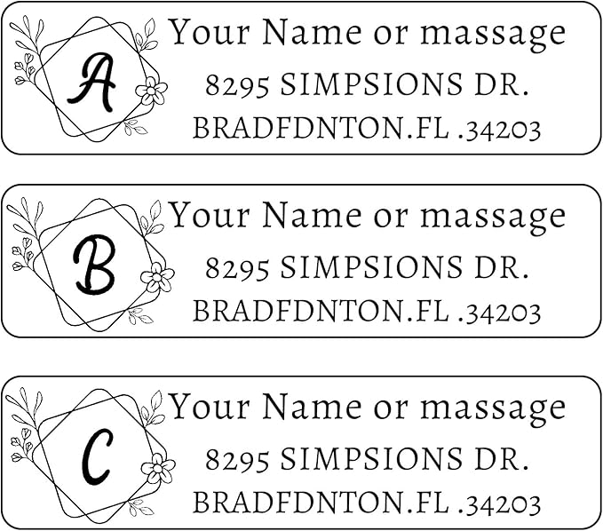 LINMAGCO Personalized Return Address Labels Clear 500 Pcs Mail Labels for Envelopes Weddings Self Adhesive Rectangle Elegant Name Stickers…