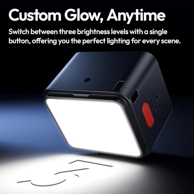 ULANZI DG01 Mini Cube Phone Light Portable LED Camera Light for DJI OSMO Pocket 3 Action Camera Sony zv-e 10 Canon r550,Support Magnetic Attraction & Type-C Charging for ULANZI JJ02 Tripod