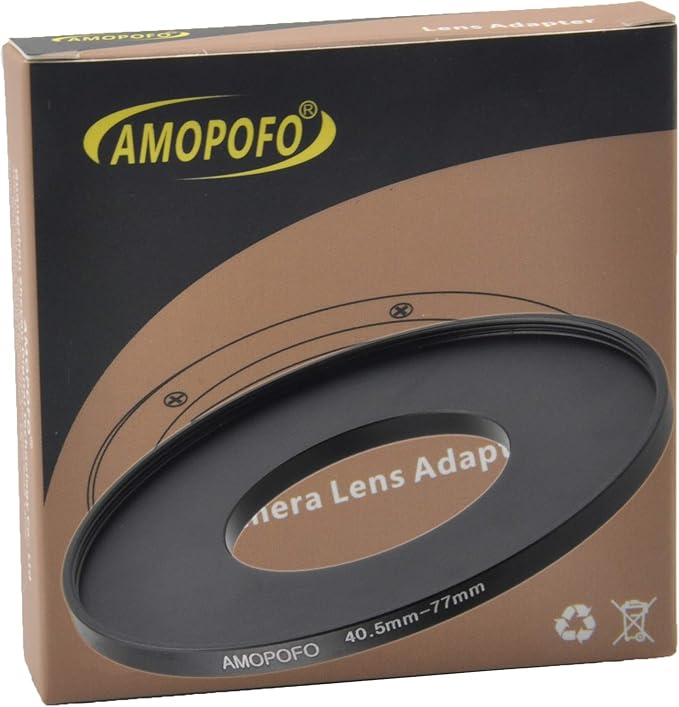40.5 to 77mm Metal Step Up Ring Adapter for Canon,for Nikon,for Sony,for Fuji, Camera Lenses & UV,ND,CPL Camera Filters, Made from CNC Machined Space Aluminum with Matte Black Electroplated Finish