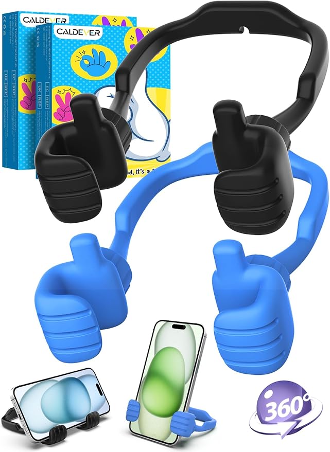 Easter Basket Stuffers for Teens Boys Girls Him Men Ideas: 2 Pack Thumbs Up Lazy Phone Stand Cell Phone Holder Easter Gifts for Kids Teenage Son Her Women Wife Adults Funny Cool Gadgets