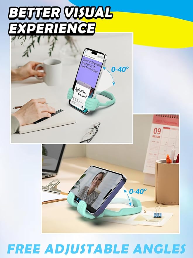 Easter Gifts for Boys Girls Teens Kids: Thumbs Up Lazy Phone Stand Holder for Desk Funny Gadgets Teenage Man Woman Dad Father Mother Mom Husband Wife Adults Easter Basket Stuffers Who Have Everything