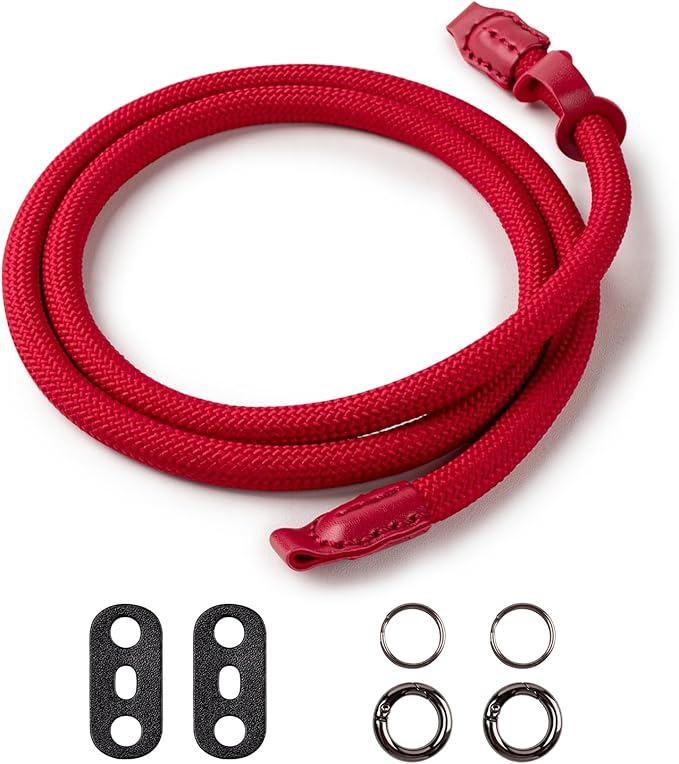 VOVMOEYA Camera Strap Rope,Camera Neck Strap Shoulder Strap for Fujifilm X100VI X100V XS20 XT5 for A6000 A6100 A6400 A6700 A7IV for Canon EOS R6 R10 for Nikon D850 D5600 D7500 - Red