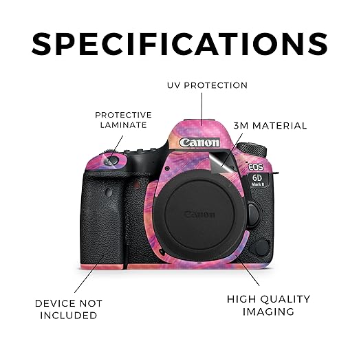 Carbon Fiber Camera Skin Compatible with Canon EOS 6D Mark II Camera (2017) - Sunset Flow - Premium 3M Vinyl Protective Wrap Decal Cover - Easy to Apply | Crafted in The USA by MightySkins