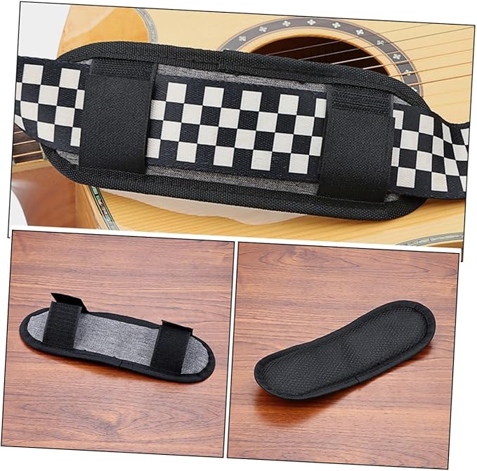 Thickened Detachable Guitar Shoulder Strap Pad Cushion for Electric Acoustic Bass Guitar Comfortable Shoulder Strap Protector for Backpack Camera Bag Cloth Material Lightweight and