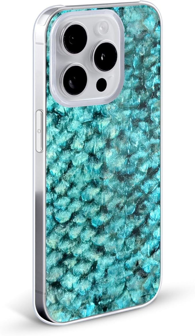 Head Case Designs Officially Licensed LebensArt Teal Mermaid 2 Patterns 2 Hard Back Case Compatible with Apple iPhone 15 Pro Max