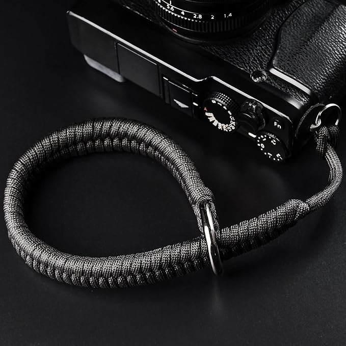 Qiang Ni Camera Wrist Strap - Paracord Quick Release Camera Hand Strap Wrist Lanyard for DSLR or Mirrorless Camera - Black