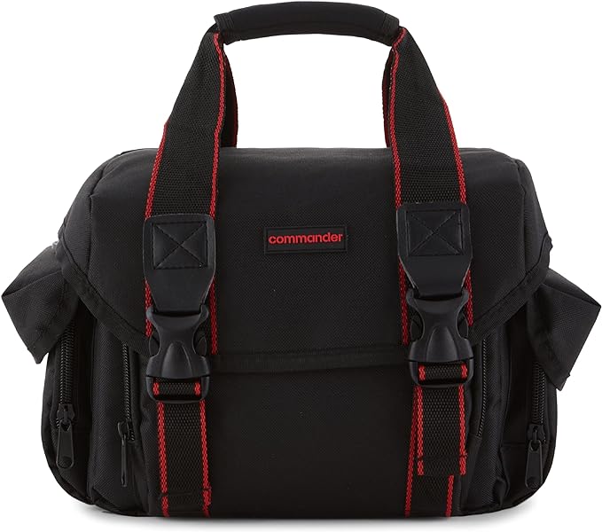 Large Camera Bag - Water Resistant, Soft Padded, Spacious Travel Bag for Canon EOS, Nikon, Sony & More DSLR Cameras/Camcorders Ample Storage and Protection for Your Equipment (Large)