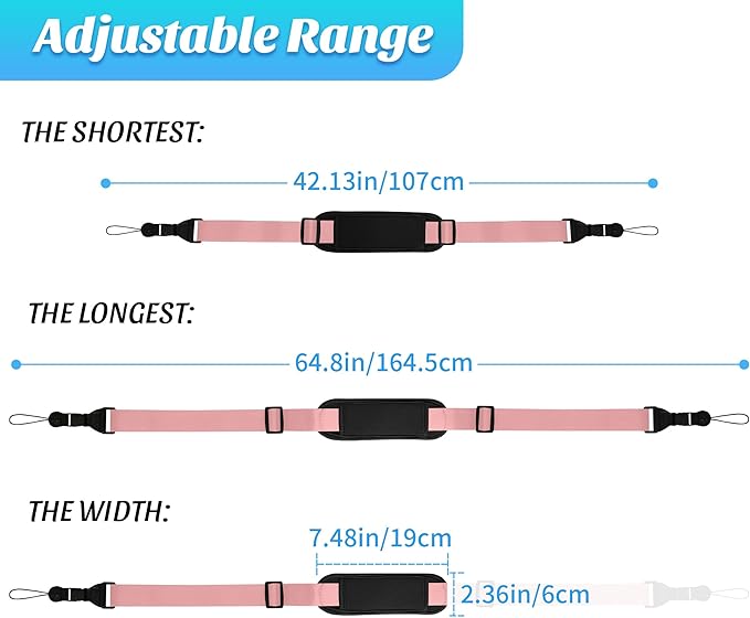 Padded iPad Binocular Camera Shoulder Strap, Nylon Neck Lanyard Strap for Tablet Case Crossbody Laptop Luggage Bag