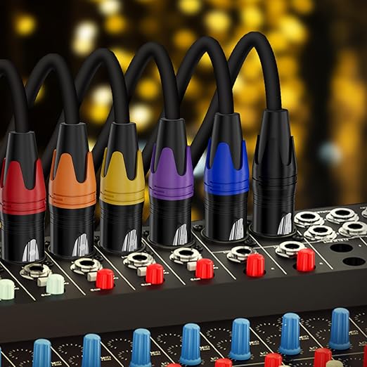 XLR Cables, Banlaced XLR Cable Male to Female 30ft 2Pack Mic Cable Gold-Plated 3-Pins, XLR Speaker Cables Compatible with Microphones, Stage Lighting, Speaker Systems and More