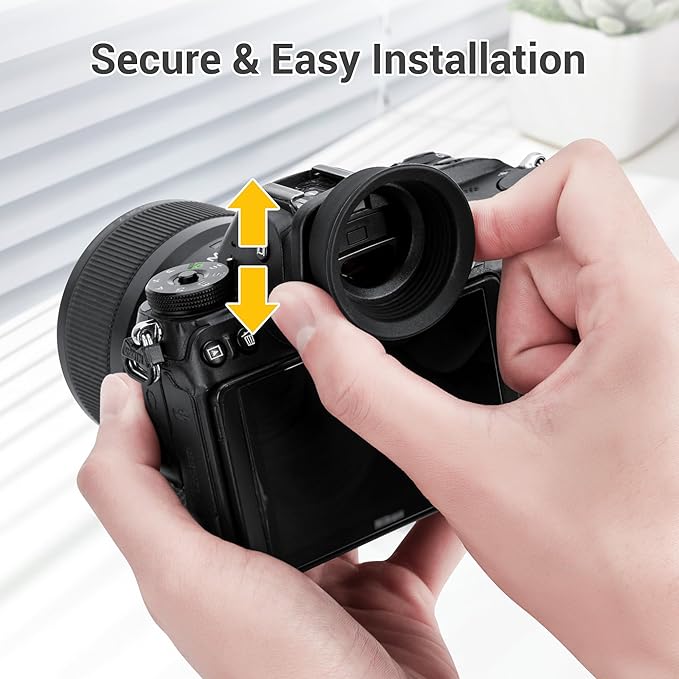 Kiwifotos Soft Round Shape Eyecup Eye Cup Eyepiece for Nikon Z6 III Z6 II Z7 II Z5 II Z6III Z6II Z7II Z5II Z6 Z7 Z5 Mirrorless Cameras, Replace Nikon DK-29 Eyecup, Extended Viewfinder Protection Cover