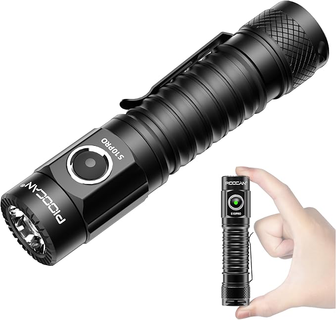 Rechargeable Flashlights 2500 High Lumens,Pocket Flashlight Small Powerful with Clip and Magnetic Base,IPX8 Waterproof 4 Modes for Home,Outdoor,Gift,Tools