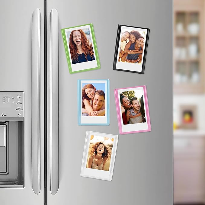 Fujifilm Mini Instax Films + Colored Magnet Photo Frames + Quality Photo Microfiber Cloth (40 Prints)