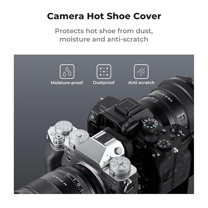 K&F Concept Hot Shoe Cover, 6-Pack Universal Camera Hot Shoes Cap for Canon Nikon Sony DSLR, SLR, Mirrorless Camera, ABS Hot Shoe Protector